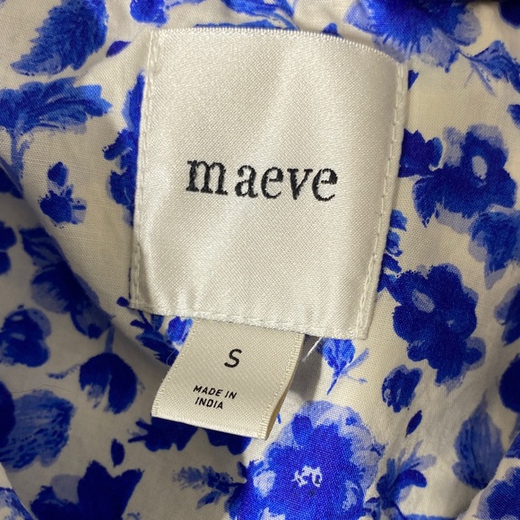 Maeve Blue Floral Button Down Shirt - Picture 8 of 8